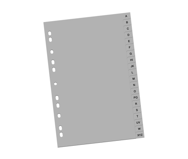 Index plastic A-Z Index plastic A-Z