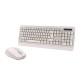 Kit tastatura si mouse fara fir Tellur Green, 2.4GHz, nano receiver, crem Kit tastatura si mouse fara fir Tellur Green, 2.4GHz, nano receiver, crem