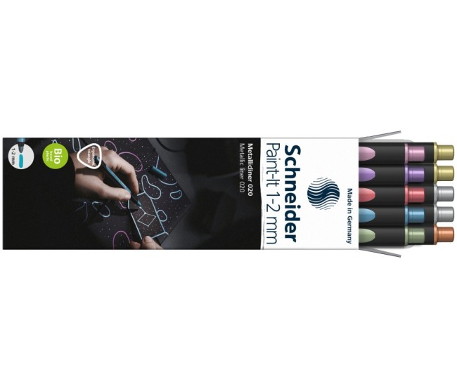 Liner metalic Schneider Paint-It 020 1-2 mm 10 buc/set Liner metalic Schneider Paint-It 020 1-2 mm 10 buc/set