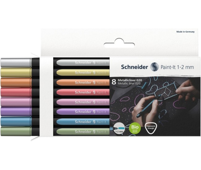 Liner metalic Schneider Paint-It 020 1-2 mm 8 buc/set
