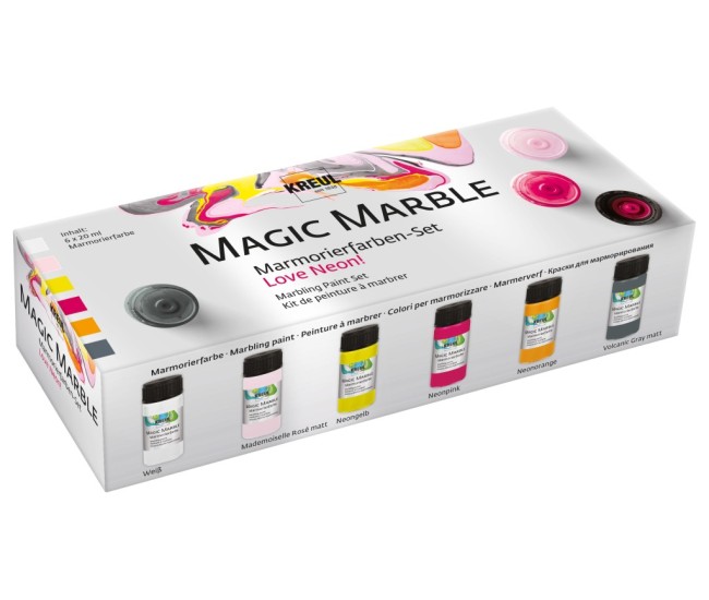 Vopsea Kreul Magic Marble Neon 20 ml 6/set