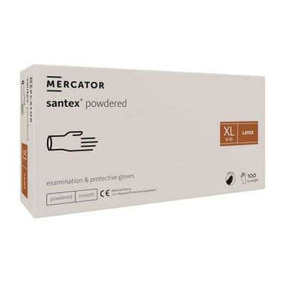 Manusi latex usor pudrate 100/set Manusi latex usor pudrate 100/set