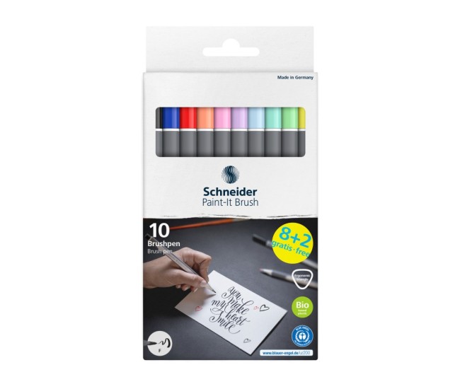 Marker cu varf pensula Paint-It 070 Schneider 10/set Marker cu varf pensula Paint-It 070 Schneider 10/set