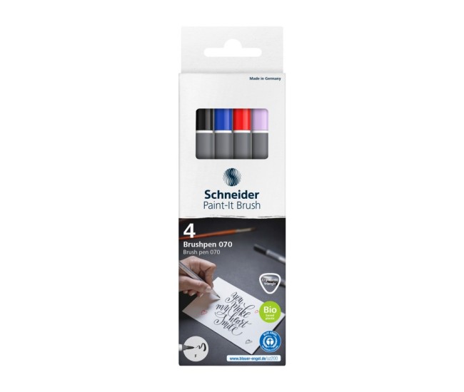 Marker cu varf pensula Paint-It 070 Schneider 4/set