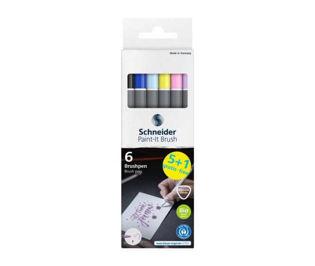 Marker cu varf pensula Paint-It 070 Schneider 6/set V1 Marker cu varf pensula Paint-It 070 Schneider 6/set V1