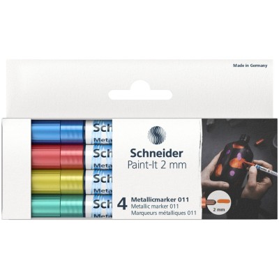 Marker metalic Schneider Paint-It 011 2 mm 4 buc/set2