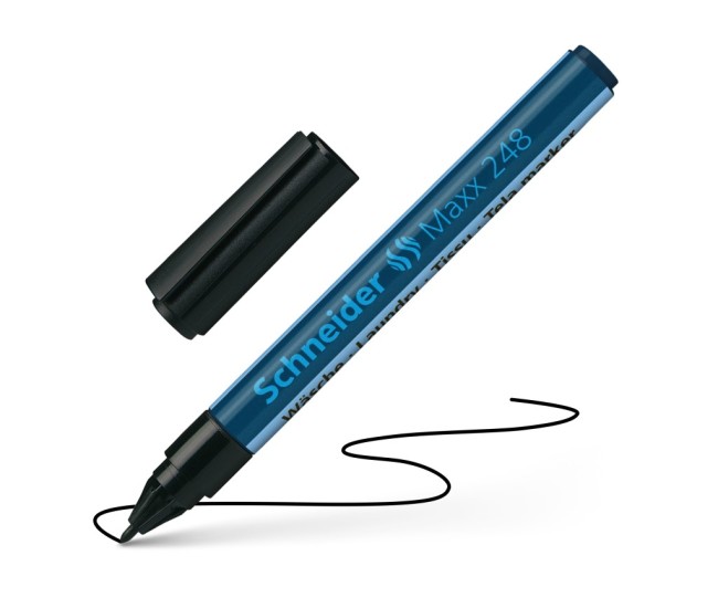 Marker permanent textile 1.0 mm Schneider 248 negru