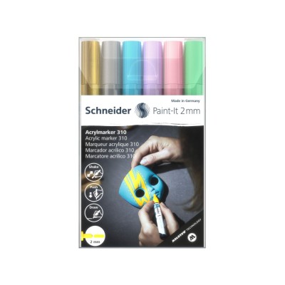 Marker cu vopsea acrilica Paint-It 310 2 mm Schneider 6 buc/set2
