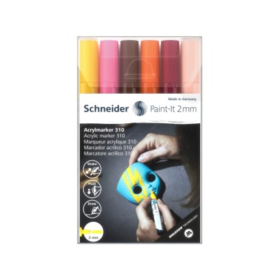 Marker cu vopsea acrilica Paint-It 310 2 mm Schneider 6 buc/set3