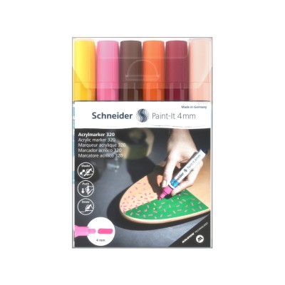 Marker cu vopsea acrilica Paint-It 320 4 mm Schneider 6 buc/set3