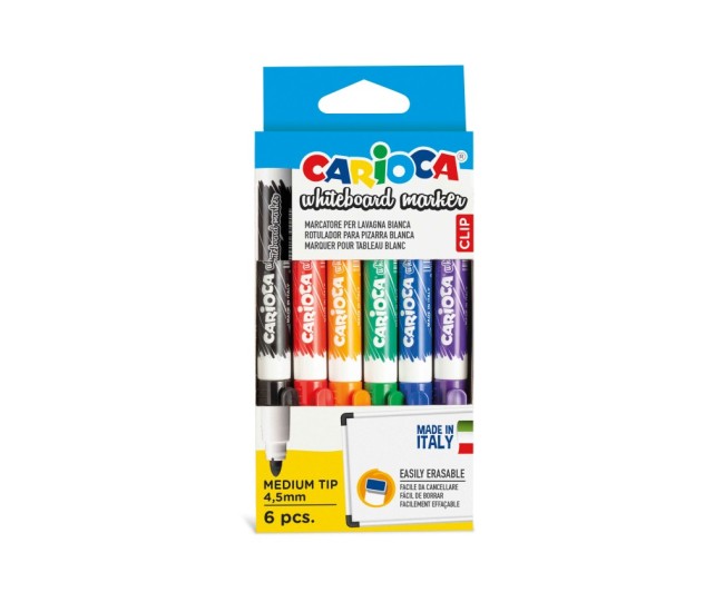 Marker whiteboard Carioca 6/set Marker whiteboard Carioca 6/set