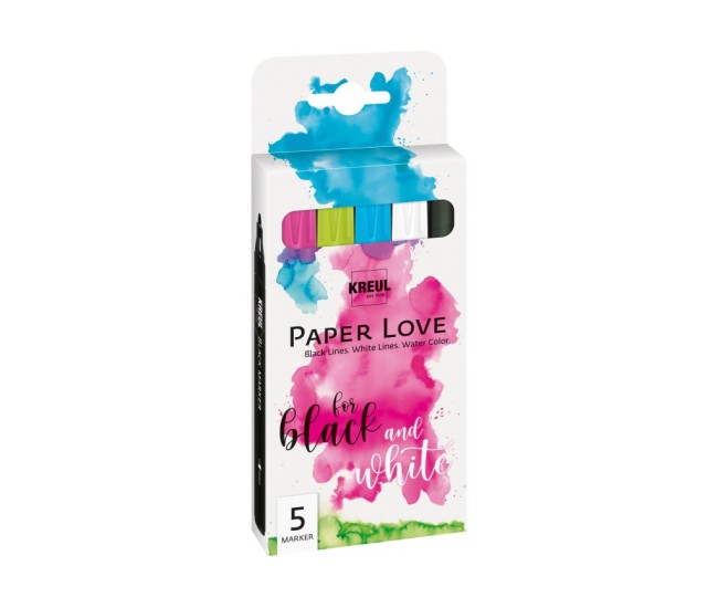 Marker Kreul Paper Love 5 culori/set Marker Kreul Paper Love 5 culori/set