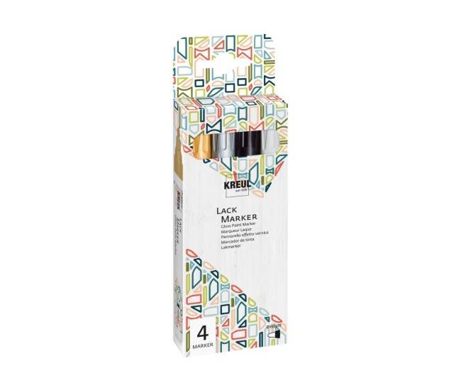KREUL Gloss Paint Marker medium Set of 4