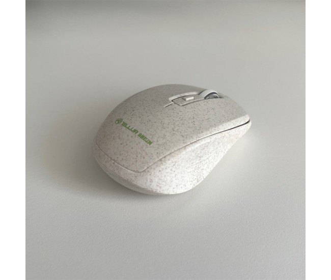Mouse fara fir Tellur Green, 2.4Ghz, nano receiver, crem