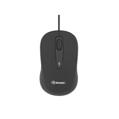 Mouse cu fir Tellur Basic, mini, negru