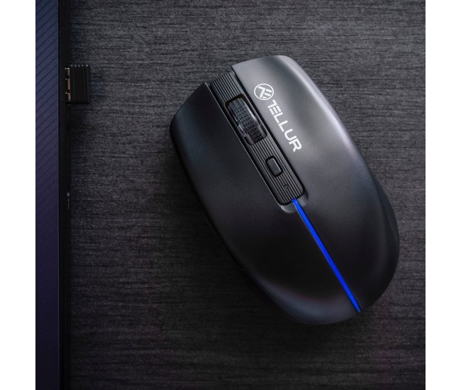 Mouse wireless Tellur, Silent Click, Negru Mouse wireless Tellur, Silent Click, Negru