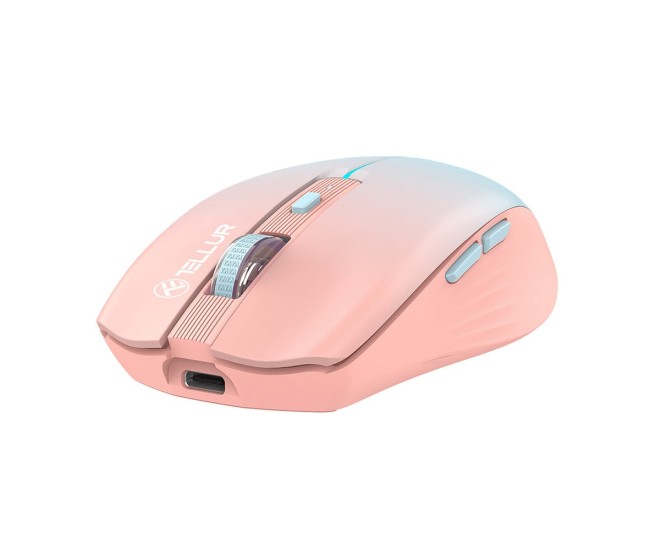 Mouse wireless Tellur, Silent Click, Portocaliu