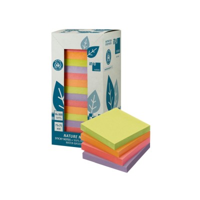 Notes adeziv 75 x 75 mm, 16 x 100 file/pachet Nature Info Notes