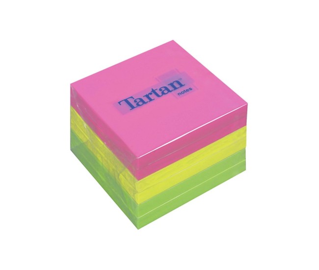 Notes adeziv 76 x 76 mm 100 file/buc neon Tartan, 6 buc/pachet Notes adeziv 76 x 76 mm 100 file/buc neon Tartan, 6 buc/pachet