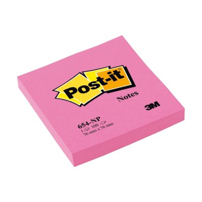 Notes adeziv 76 x 76 mm 100 file neon Post-it, 100% PEFC SGSCH-PEFC-COC-110078
