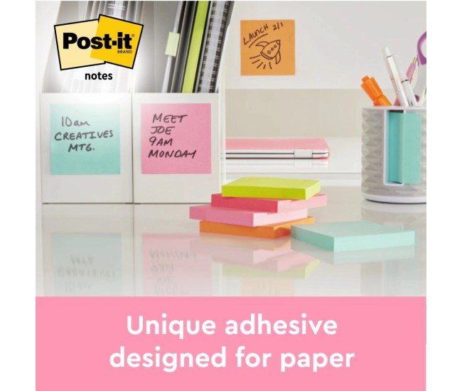 Notes adeziv 76 x 76 mm Z 100 file x 6 culori neon Post-it 100% PEFC, SGSCH-PEFC-COC-110078 Notes adeziv 76 x 76 mm Z 100 file x 6 culori neon Post-it 100% PEFC, SGSCH-PEFC-COC-110078