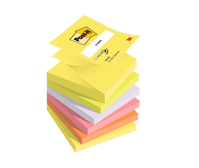 Notes adeziv 76 x 76 mm Z 100 file x 6 culori neon Post-it 100% PEFC, SGSCH-PEFC-COC-110078 Notes adeziv 76 x 76 mm Z 100 file x 6 culori neon Post-it 100% PEFC, SGSCH-PEFC-COC-110078