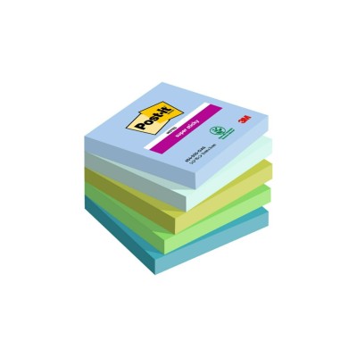 Notes adeziv Super Sticky 76 x 76 mm 90 file x 5 culori asortate Post-It 3M