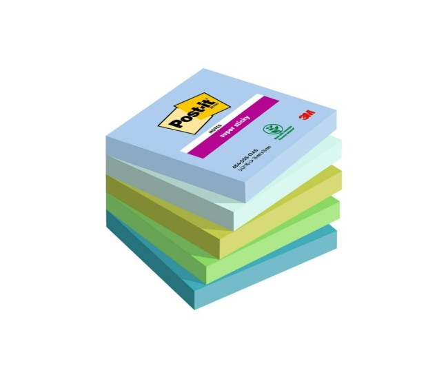 Notes adeziv Super Sticky 76 x 76 mm 90 file x 5 culori asortate Post-It 3M Notes adeziv Super Sticky 76 x 76 mm 90 file x 5 culori asortate Post-It 3M