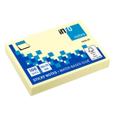 Notes adeziv 50 x 75 mm 100 file Info Notes
