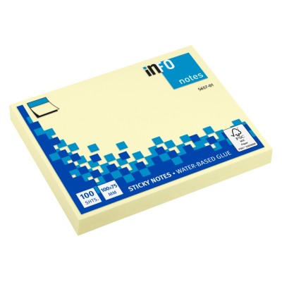 Notes adeziv 75 x 100 mm 100 file Info Notes