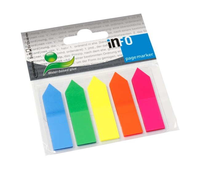 PageMarker sageata 5 x 12 x 44 mm multicolor PageMarker sageata 5 x 12 x 44 mm multicolor