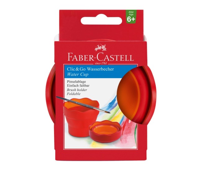 Pahar pentru pictura simplu Click-Go Faber-Castell