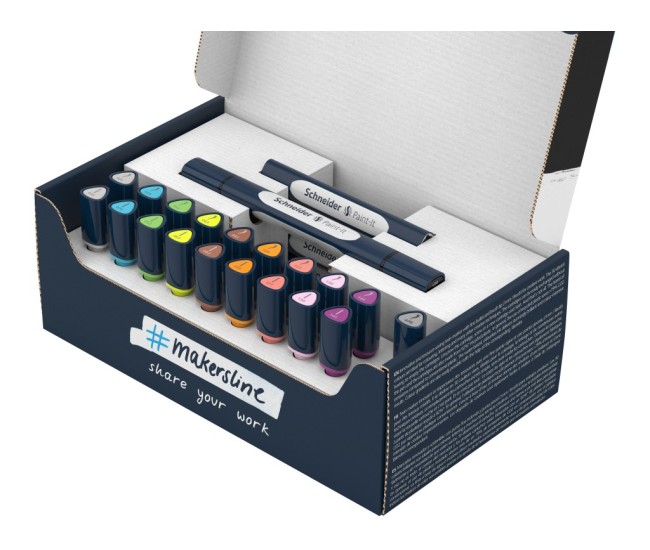 Twinmarker Schneider Paint-It 040 brush + round complete set V2 27 buc ass Twinmarker Schneider Paint-It 040 brush + round complete set V2 27 buc ass