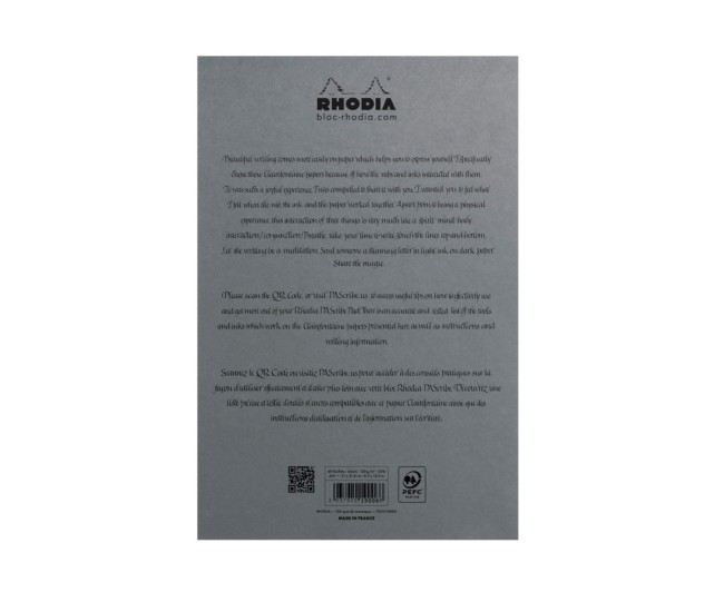 Bloc notes grafic A4+ (21 x 31,8 cm), 60 file, Rhodia PAScribe Maya