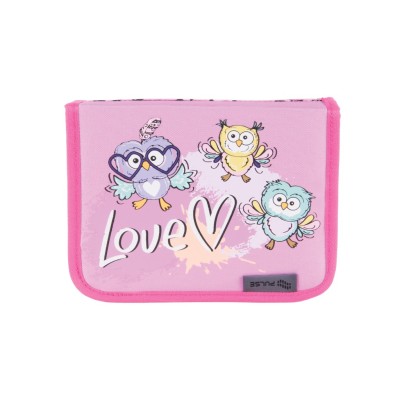 Penar neechipat Pulse, 1 fermoar,2 clapete, Owl Love