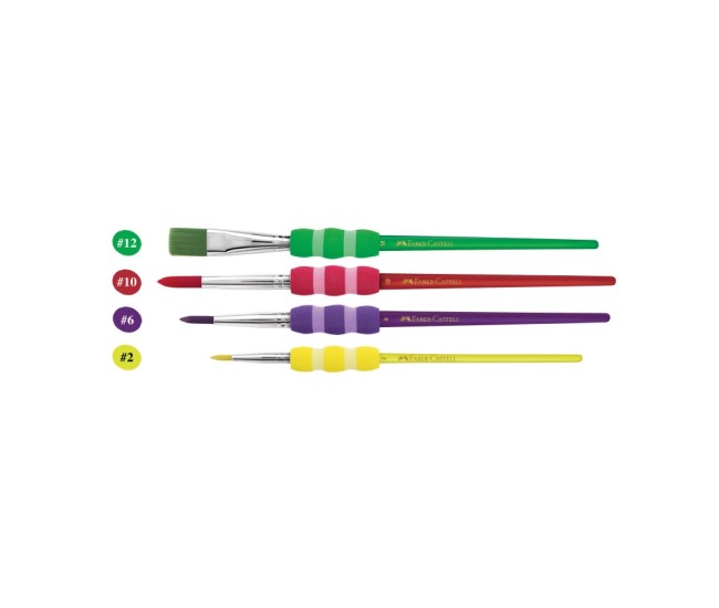 Pensule Soft Touch Faber-Castell 4 buc/set