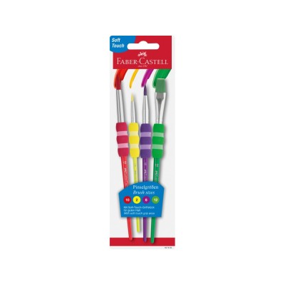 Pensule Soft Touch Faber-Castell 4 buc/set