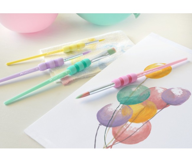 Pensule Soft Touch pastel Faber-Castell 4 buc/set