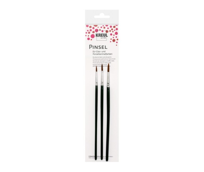 KREUL Brushes for Glass & Porcelain paint 3/set KREUL Brushes for Glass & Porcelain paint 3/set