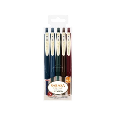 Pix cu gel 0.5 mm Zebra Sarasa Clip Gel Vintage 1,5/set 69420
