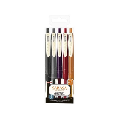 Pix cu gel 0.5 mm Zebra Sarasa Clip Gel Vintage 2,5/set 69421