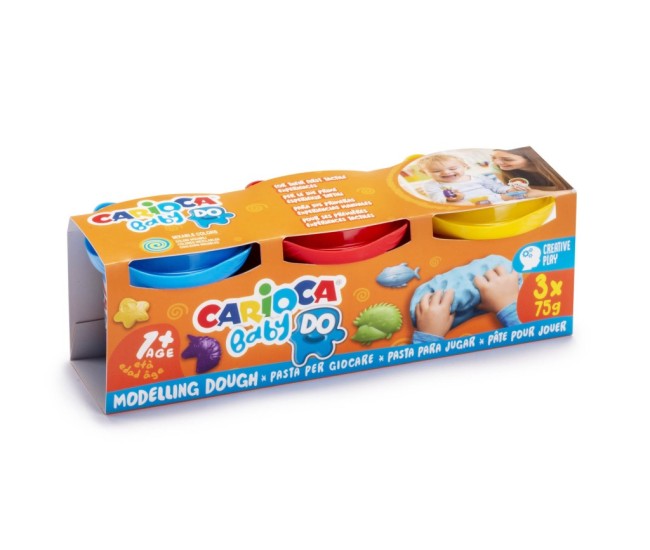 Plastilina Baby Dough Carioca 3 x 75 g/cutie Plastilina Baby Dough Carioca 3 x 75 g/cutie