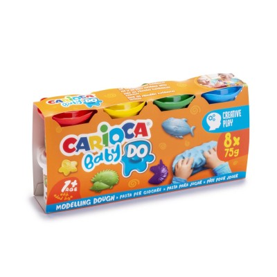 Plastilina Baby Dough Carioca 8 x 75 g/cutie