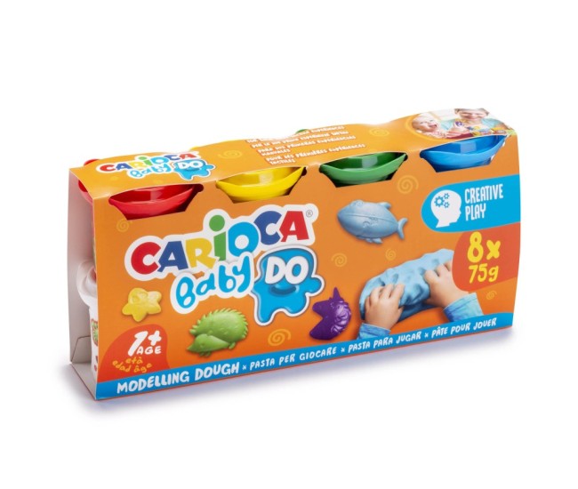 Plastilina Baby Dough Carioca 8 x 75 g/cutie Plastilina Baby Dough Carioca 8 x 75 g/cutie
