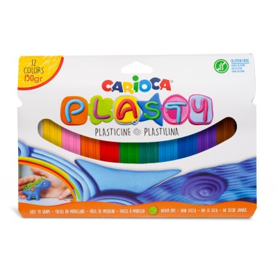 Plastilina Carioca Plasty 12 culori 150 gr