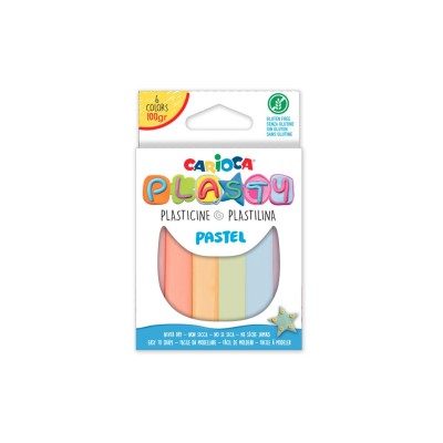Plastilina Carioca Plasty Pastel 100 g 6 buc asortat