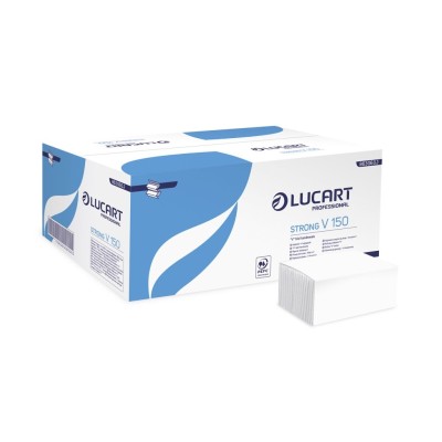 Prosoape pliate V 150 Lucart Strong, 2 str, 25 x 23 cm, 150 buc/pachet, 20 pachete/bax