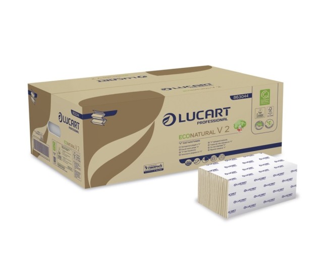 Prosoape pliate V 2 Lucart EcoNatural, 2 str, 21 x 21 cm, 190 buc/pachet, 20 pachete/bax Prosoape pliate V 2 Lucart EcoNatural, 2 str, 21 x 21 cm, 190 buc/pachet, 20 pachete/bax