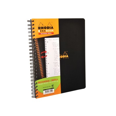 Caiet organizare A5+ spirala 80 file rezerva Rhodia Exabook