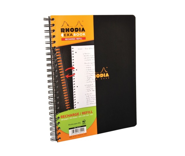 Rezerva caiet organizare A4+ spirala 80 file Rhodia Exabook Rezerva caiet organizare A4+ spirala 80 file Rhodia Exabook